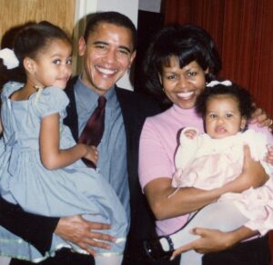 Obama's wife and children