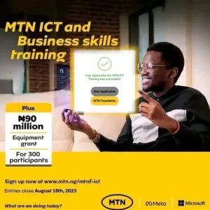 MTN ICT And Business Skills Training 2023