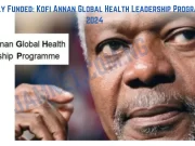 Kofi Annan Global Health Leadership Program 2024 Fully Funded: Kofi Annan Global Health Leadership Program 2024