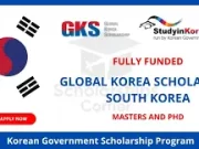 APPLY NOW for Global Korea 2024 Scholarship for Graduate Degrees Global Korea
