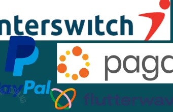 Paypal, Paga, interswitch and Flutterwave