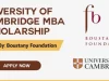 Boustany Foundation Cambridge University MBA Scholarship 2024