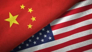 USA and China Flags