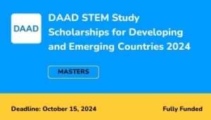 Applications are now open for the DAAD STEM Study Scholarships for Developing and Emerging Countries 2025