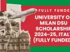 Fully Funded University of Milan DSU Scholarship