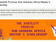 University College London Bartlett Promise Scholarship 2025 University College London Bartlett Promise Scholarship 2025