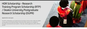 Deakin University RTP Scholarship 2025