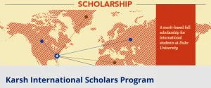 Duke University Karsh International Scholarship 2025