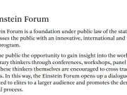 Einstein Fellowship Programme 2025 Einstein Fellowship Programme 2025