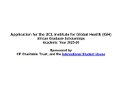 African Graduate Scholarship 2025-2026 African Graduate Scholarship 2025-2026