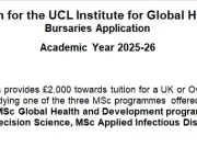 Institute for Global Health Postgraduate Bursaries 2025 Institute for Global Health Postgraduate Bursaries 2025