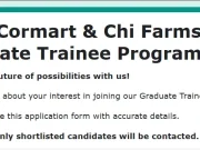 Cormart and Chi Farms Graduate Trainee Programme 2026 Cormart and Chi Farms Graduate Trainee Programme 2026