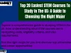Top 20 Easiest STEM Courses To Study In The US: A Guide to Choosing the Right Major