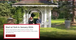 York University Presidential Scholarship 2026