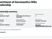 Fully Funded Imperial College London Aeronautics Masters Scholarship 2026 in UK Secure your future in aerospace engineering with the Imperial College London Aeronautics Masters Scholarship! A fully-funded opportunity for new students worldwide.