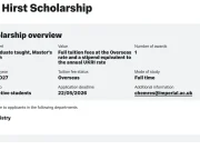 Fully Funded Imperial College London Jack Hirst Scholarship 2026 For Chemistry Postgraduates in UK Fully Funded Imperial College London Jack Hirst Scholarship 2026 For Chemistry Postgraduates in UK