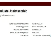 Fully Funded University of Missouri PhD Graduate Assistantship 2026 For Passionate Graduates in USA Fully Funded University of Missouri PhD Graduate Assistantship 2026 For Passionate Graduates in USA