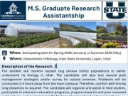Fully Funded Utah State University Department of Biology Masters Scholarship 2026 in USA Fully Funded Utah State University Department of Biology Masters Scholarship 2026 in USA