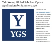 Fully Funded Yale Young Global Scholars 2026 for Bright high school students in USA Fully Funded Yale Young Global Scholars 2026 for Bright high school students in USA