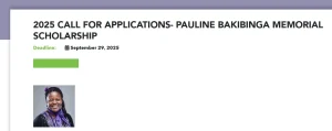 Pauline Bakibinga Memorial Scholarship 2025 For Bright Female Students in African University