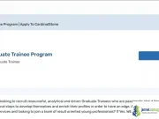 CardinalStone Graduate Trainee Program 2026 - Financial Services Recruitment for Graduates