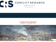 Conflict Research Society Sydney Bailey Fund Grant 2026 for PhD Students in Nigeria Conflict Research Society Sydney Bailey Fund Grant for PhD Students in Nigeria
