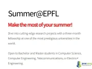 EPFL Summer Internship Program 2026 - Fully Funded Research Fellowship in Switzerland