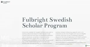 Fully Funded USA Government Fulbright Swedish Scholar Program 2026-2027 for PhD International Students in US