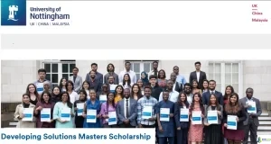 Fully Funded University of Nottingham Developing Solutions Masters Scholarship 2026 in UK, China & Malaysia