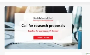 Hinrich Foundation Research Grant 2026 - Funding for Global Trade Policy Researchers