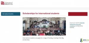 University of Bristol Think Big Scholarships 2026 - £26,000 for International Undergraduate & Master’s Students in UK