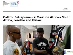 Création Africa Programme (IFAS): €30K Grants & Incubation for SA, Lesotho, Malawi Creative Entrepreneurs Création Africa Programme (IFAS): €30K Grants & Incubation for SA, Lesotho, Malawi Creative Entrepreneurs
