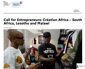 Création Africa Programme (IFAS): €30K Grants & Incubation for SA, Lesotho, Malawi Creative Entrepreneurs