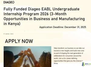 Diageo EABL Undergraduate Internship Program 2026