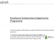 ETH Zurich Excellence Scholarship (ESOP) 2026 - CHF 24,000 Stipend Fully Funded Masters Scholarship in Switzerland
