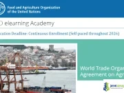 FAO Free Online Agriculture Training Program 2026: WTO AoA Course & Certificate FAO Free Online Agriculture Training Program 2026