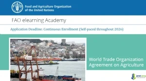 FAO Free Online Agriculture Training Program 2026