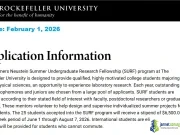 Fully Funded Rockefeller University Summer Undergraduate Research Fellowship (SURF) 2026: Internships for International Students Fully Funded Rockefeller University Summer Undergraduate Research Fellowship (SURF) 2026
