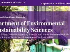 Fully Funded Texas Christian University Scholarship 2026 in Environmental and Sustainability Sciences for Masters International Students in USA Fully Funded Texas Christian University Scholarship 2026 in Environmental and Sustainability Sciences for Masters International Students in USA