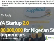 How to Apply for the NiYA Startup Pitch 2.0 And Get Results How to Apply for the Federal Government NiYA Startup Pitch 2.0 (₦100M Grant for Nigerian Youth Tech Founders & Digital Innovation)