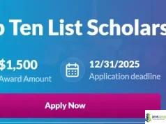 Unigo Top Ten List Scholarship 2025