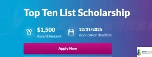 Unigo Top Ten List Scholarship 2025