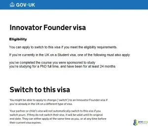UK has announced that Students Can Now Switch to Innovator Founder Visa Without Leaving the Country