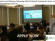 UN SDSN Youth Local Pathways Fellowship 2026 (10-Month Training for Urban Leaders on Sustainable Development Goal 11) UN SDSN Youth Local Pathways Fellowship 2026 (10-Month Training for Urban Leaders on Sustainable Development Goal 11)