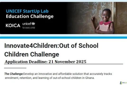 UNICEF StartUp Lab Education Challenge 2025: US$5,000 Grant UNICEF StartUp Lab Education Challenge