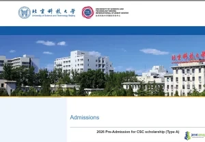 USTB Chinese Government Scholarship 2026