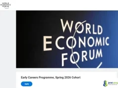 World Economic Forum Early Career Program 2026