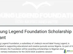 Young Legend Foundation Scholarship 2025