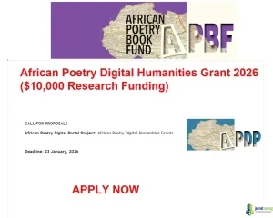 African Poetry Digital Humanities Grant 2026 ( 10,000 Research Funding)