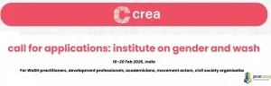 CREA Institute on Gender and WaSH 2026 in India